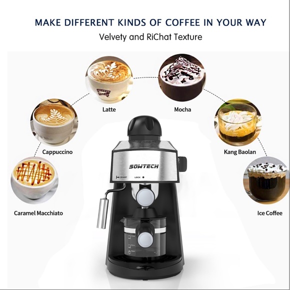 Espresso Machine 3.5 Bar 4 Cup Espresso Cappuccino - Picture 5 of 11